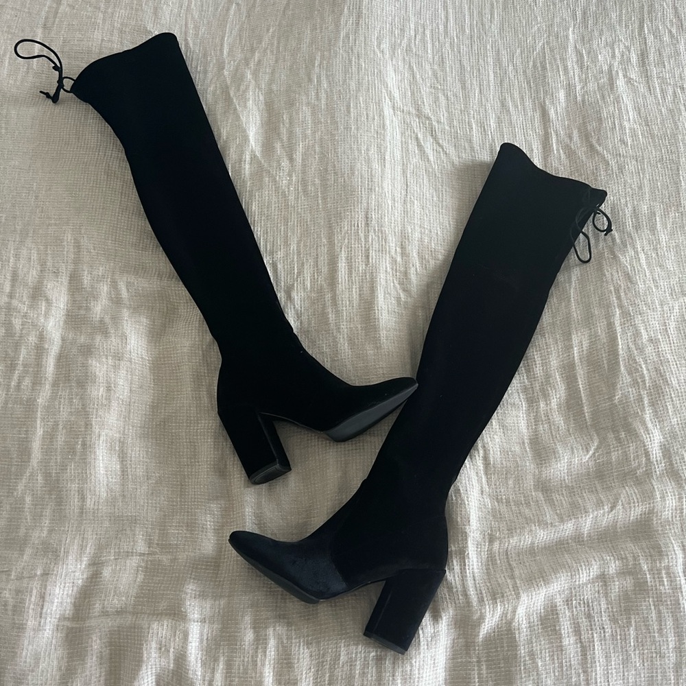 Stuart Weitzman Suede Over the knee heeled boots